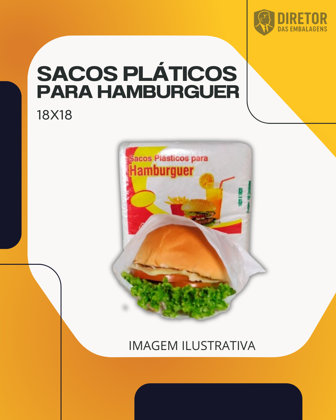 SACO PLASTICO - HAMBURGUER